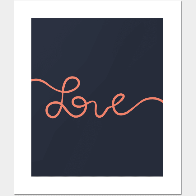 Love Handwritten Lineart Wall Art by vpessagno